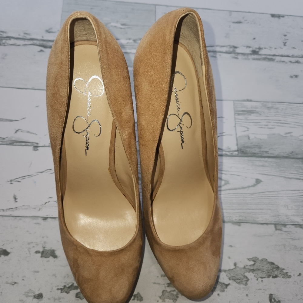 New Jessica Simpson Nellah Womens Suede Platform Heels Size 7.5 - Picture 9 of 14